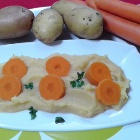 purê de batata com cenouras