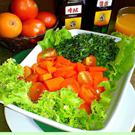 Salada de alface,tomate e cenoura