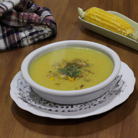 sopa de abobrinha e milho verde