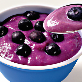 iogurte com blueberries