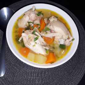 sopa de mandioquinha com frango