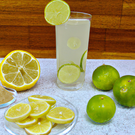 Limonada suíça com água mineral com gás