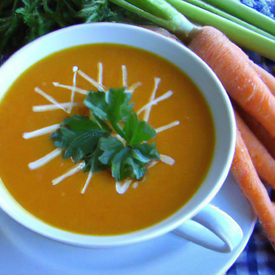 sopa de cenoura com gengibre