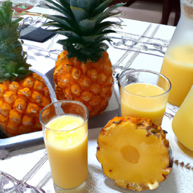 Suco de abacaxi com laranja