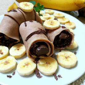 Wrap de banana e chocolate