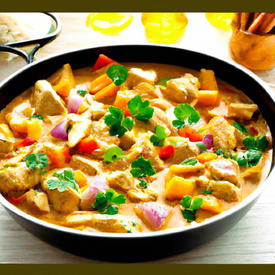 Chicken, apple and vegetable curry
