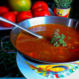Sopa de tomates caseira