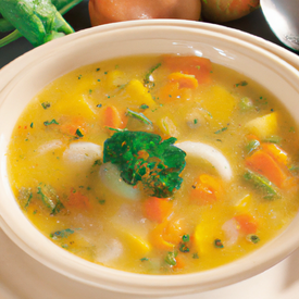 Sopa de cebola com vegetais