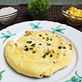 omelete com queijo branco