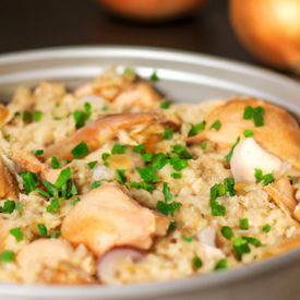 risoto de peito de frango com arroz integral