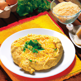 Omelete de gruyere e gorgonzola