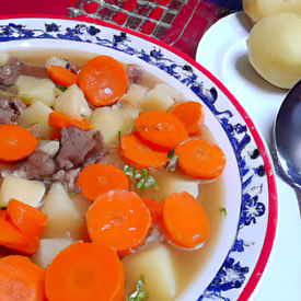 sopa de cenoura,batata e carne
