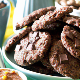 cookies proteicos de chocolate