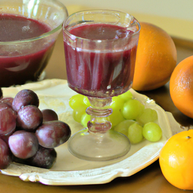 Suco de polpa uva e tangerina