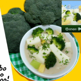 sopa de mandioca com brócolis (detox)