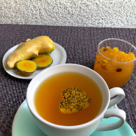 Chá de Gengibre com maracujá