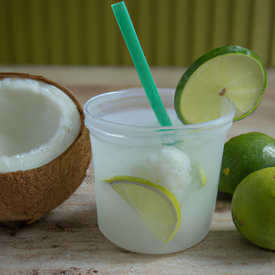 Água de coco com limão