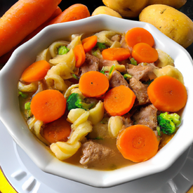 Sopa de Legumes com carne e macarrão