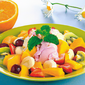 Salada de Frutas com sorvete