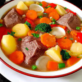 sopa de carne bovina e legumes