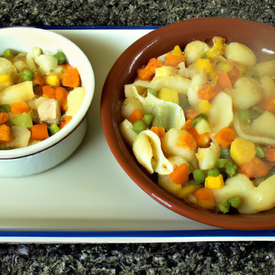 Sopa de legumes e macarrao