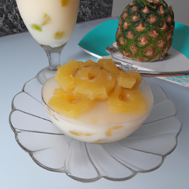 Sobremesa gelada de abacaxi