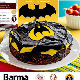 Torta do Batman (bolo sem farinha)