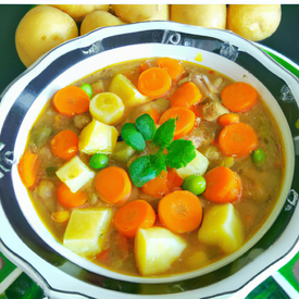 Sopa de batata com cenoura