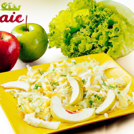Salada de repolho e maçã verde