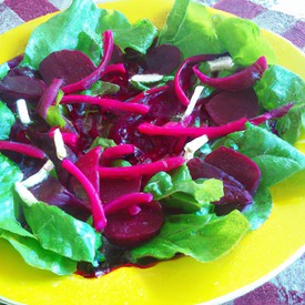 Salada verde c/beterraba