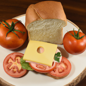 Sanduiche de queijo minas light e tomate