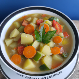 Sopa de legumes com batata yacon