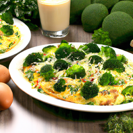 omelete de brocolis ao forno