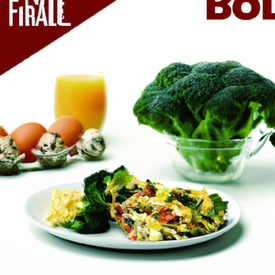 omelete brocolis e couve-flor