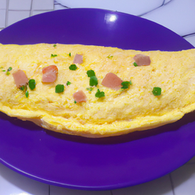 omelete de claras com tapioca e atum
