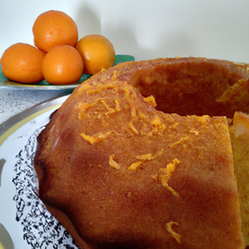 bolo de farinha de arroz e laranja