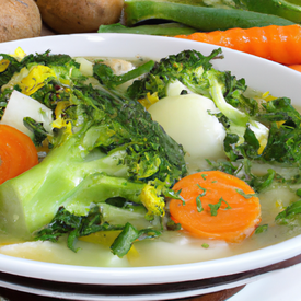 sopa de legumes leve