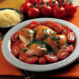 frango refogado com tomates