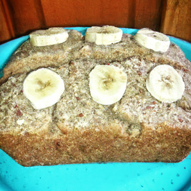 pão de  farinha de banana com aveia