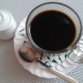 Café preto com açucar