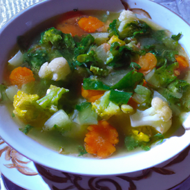Sopa de legumes caseira