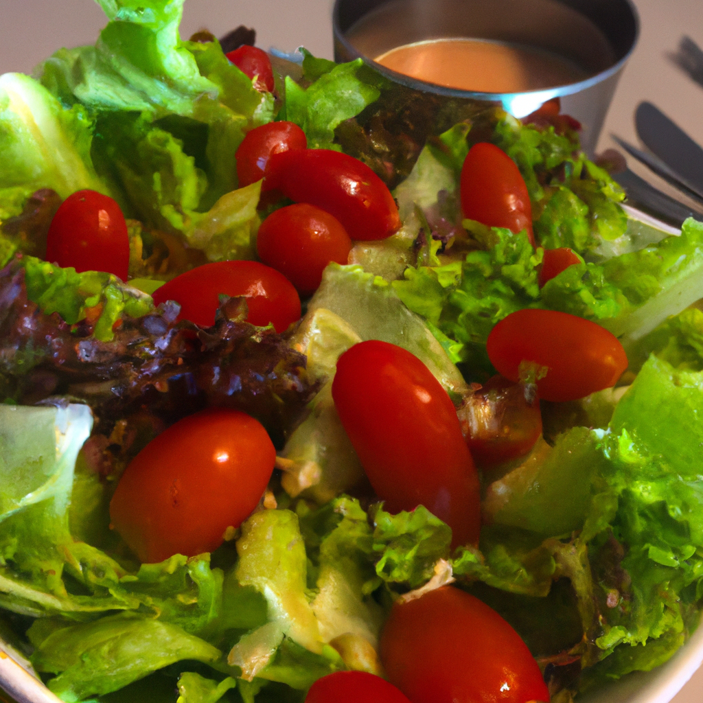 foto da receita Salada de alface americana com molho de mostarda e mel