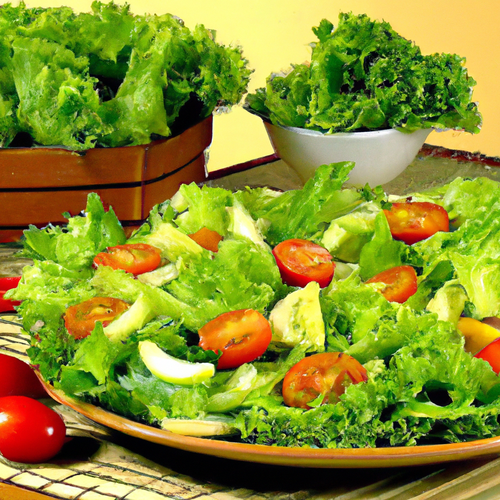 foto da receita Salada de alface lisa com tomate e pepino