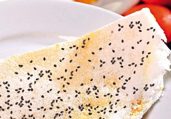 foto da receita Tapioca com chia e queijo branco