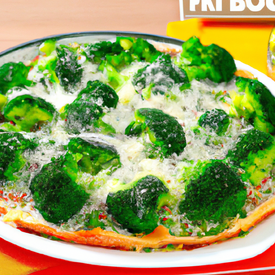 Pizza de Brócolis com Mussarela