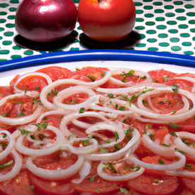 Salada de tomate com cebola